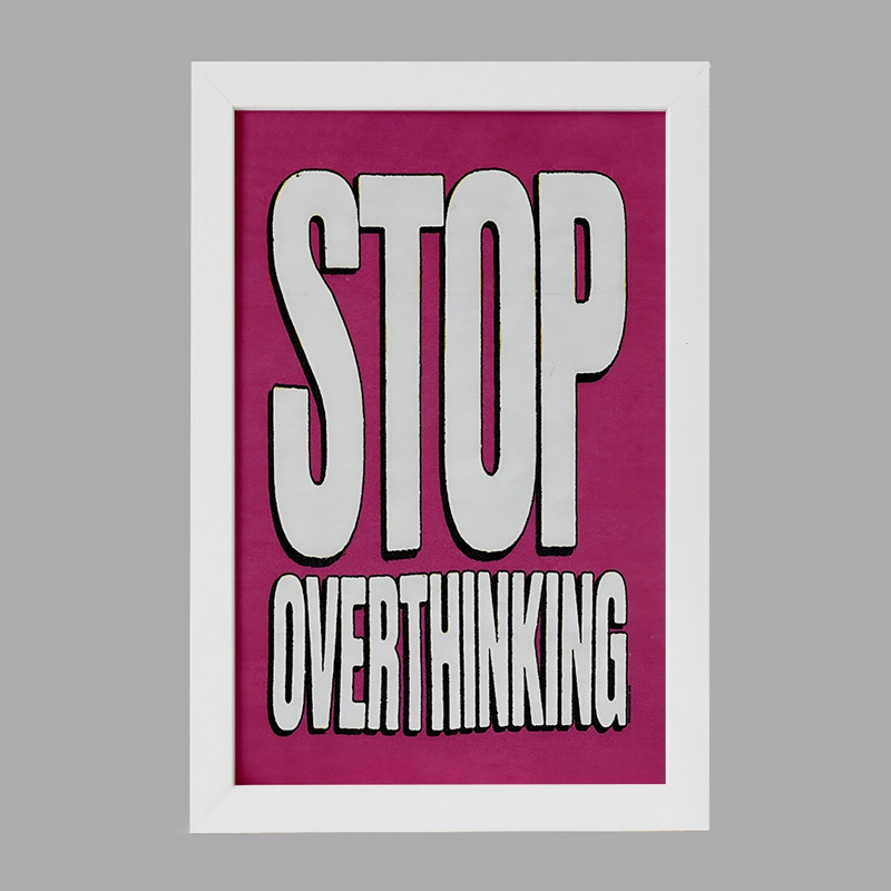 تابلو خندالو مدل Stop Overthinking کد F4075