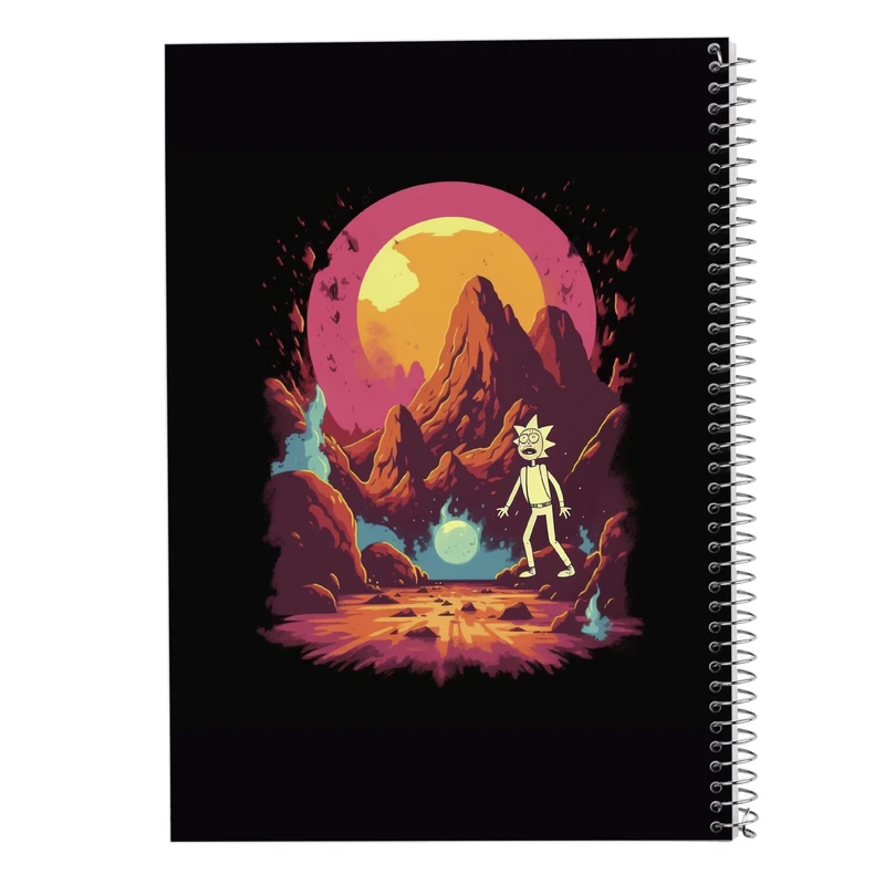 دفتر ژورنال نویسی 50 برگ مدوپد مدل نقطه ای طرح ریک اند مورتی rick&morty کد DF10837