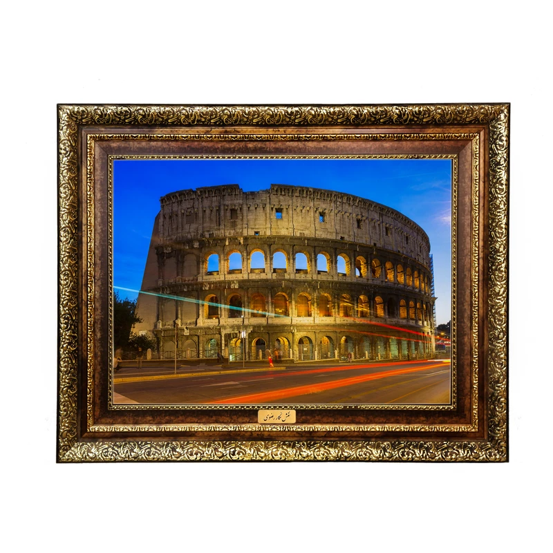 تابلو فرش ماشینی نقش نگار رضوی طرح آثار باستانی کد 265KH