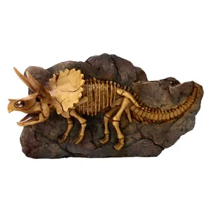 دیوارکوب مدل فسیل دایناسور طرح تریسراتوپس