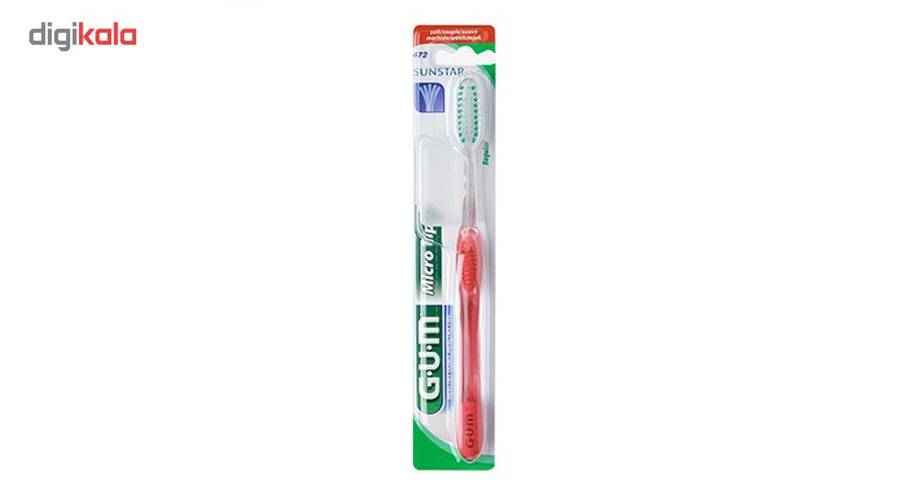 مسواک جی یو ام سری Micro Tip مدل Regular با برس متوسط main 1 1