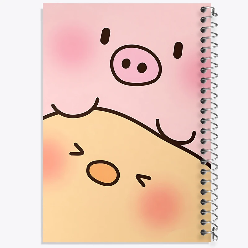 دفتر شطرنجی 50 برگ خندالو طرح خوک و جوجه کیوت کد N3976