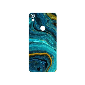 MAHOOT Turquoise marblewith golden streaks Cover Sticker for Tecno Camon CM