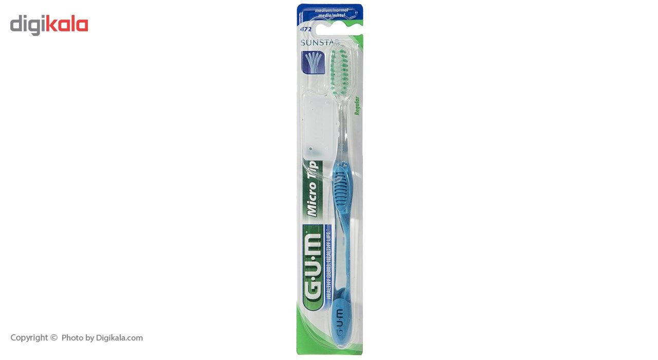 مسواک جی یو ام سری Micro Tip مدل Regular با برس متوسط main 1 3