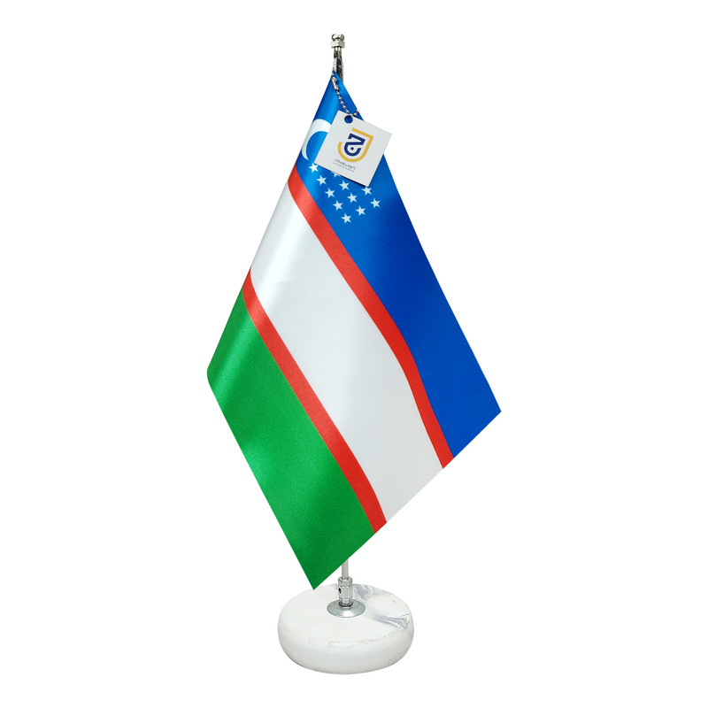 پرچم رومیزی جاویدان تندیس پرگاس مدل ازبکستان کد 2