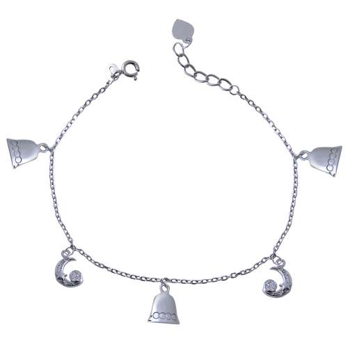 دستبند نقره زنانه بازرگانی میلادی کد DP_151