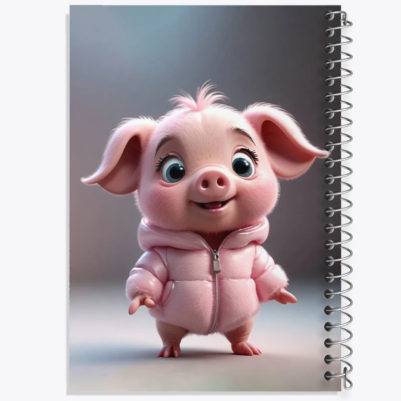 دفتر لیست خرید 50 برگ خندالو طرح خوک کیوت کد N1215