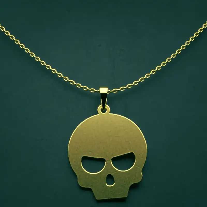 گردنبند طلا 18 عیار زنانه مدوپد مدل جمجمه کد K2-1-1074