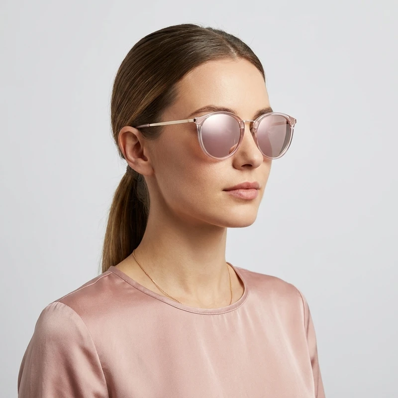 عینک آفتابی زنانه گرد سیکس محافظ UV دار مدل 07_261