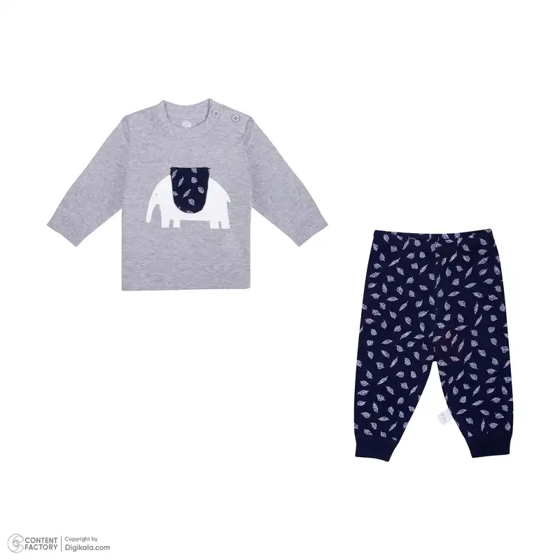 ست تی شرت و شلوار نوزادی مدل 1074-058