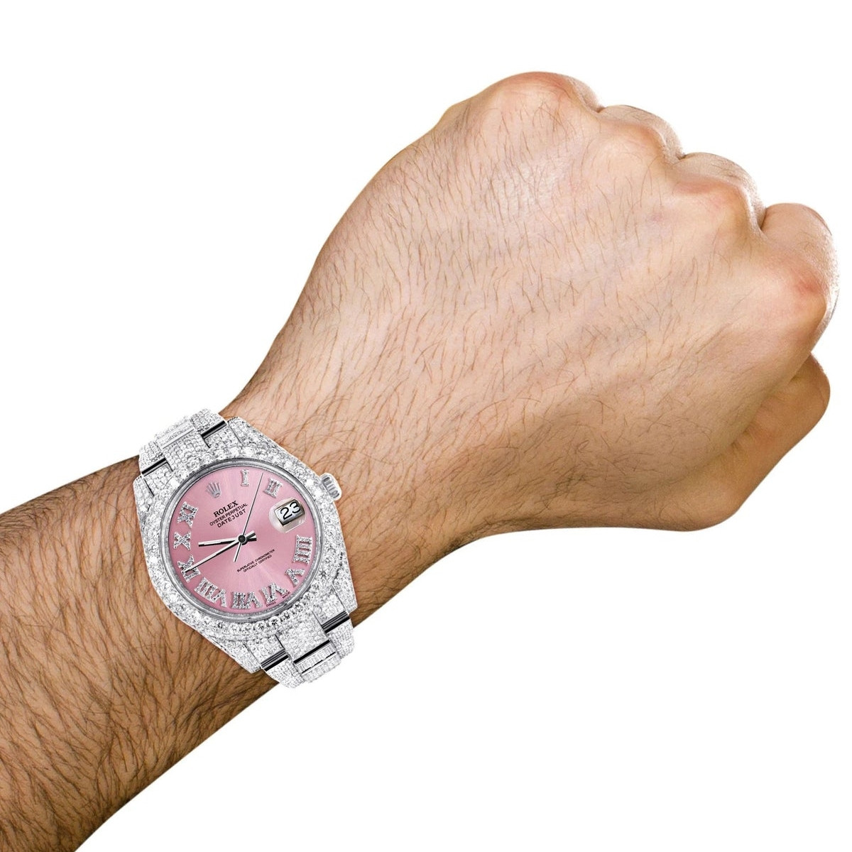 ساعت مچی عقربه ای  مدل دیت جاست فول نگین استون 3