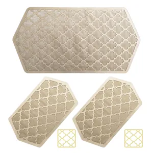 ست رومیزی 3 تکه طرح الماس مدل SGI/Diamond-SET/2u به همراه زیرلیوانی