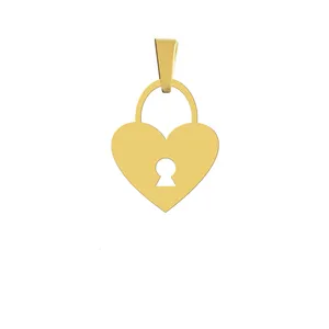 آویز گردنبند زنانه هایکا مدل قلب و قفل کد ha 3