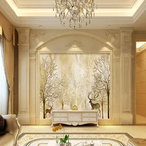 پوستر دیواری سه بعدی مدل نقاشی درخت گوزن DVRF1417
