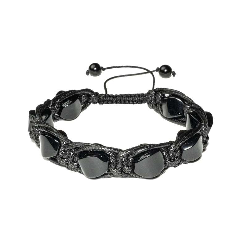 دستبند زنانه ملوژیک مدل عقیق سیاه بند چرمی کد 101005610 دستبند زنانه ملوژیک مدل عقیق سیاه بند چرمی کد 101005610