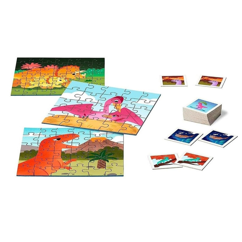 پازل 158 تکه راونزبرگر مدل Memory N Puzzle Dinosaur کد 20986