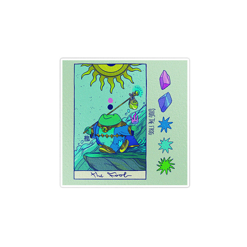 استیکر لپ تاپ ماسا دیزاین طرح frog مدل STKA00200
