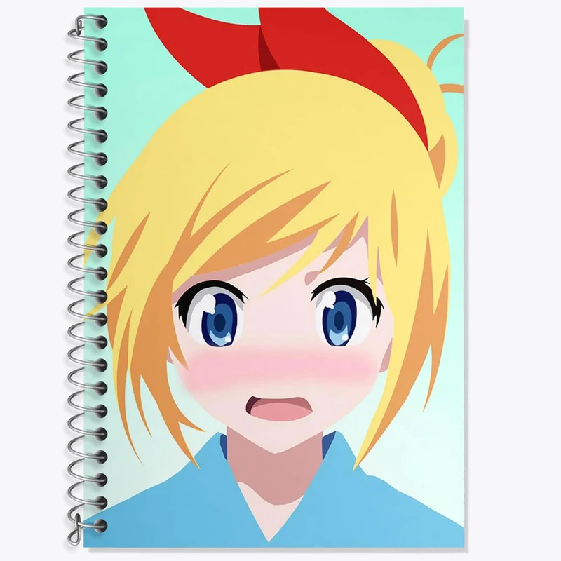 دفتر زبان 50 برگ خندالو مدل دو خط طرح انیمه عشق دروغین کد 17171