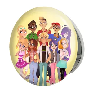 آینه جیبی خندالو طرح دختر کفشدوزکی مدل تاشو کد 25017 