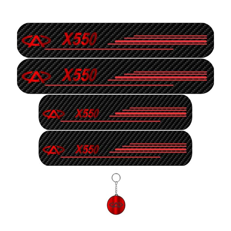 برچسب پارکابی خودرو لندمون کد LC034 MR مناسب برای ام وی ام X550 مجموعه 4 عددی به همراه جاکلیدی
