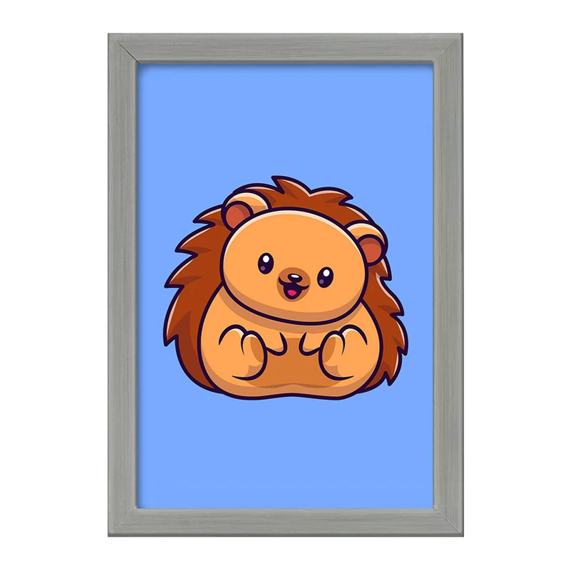 تابلو خندالو طرح حیوانات بامزه جوجه تیغی کد 29643