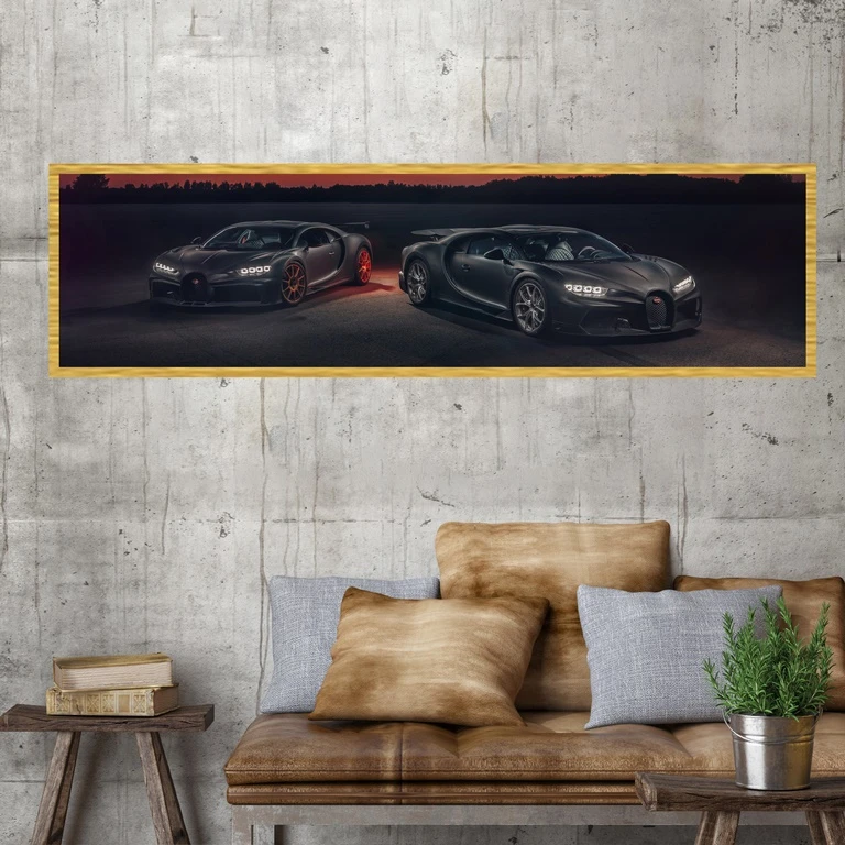 تابلو بکلیت طرح اتومبیل ماشین بوگاتی مدل کشیده کد T-7844