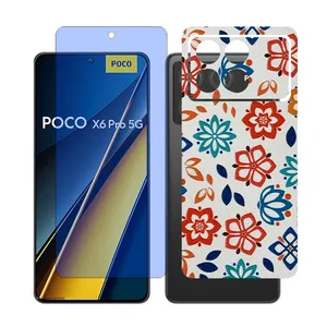 Glass Together model matte anti blue Screen Protector Suitable for Xiaomi Poco X6 Pro Mobile Phone with Back cover sticker