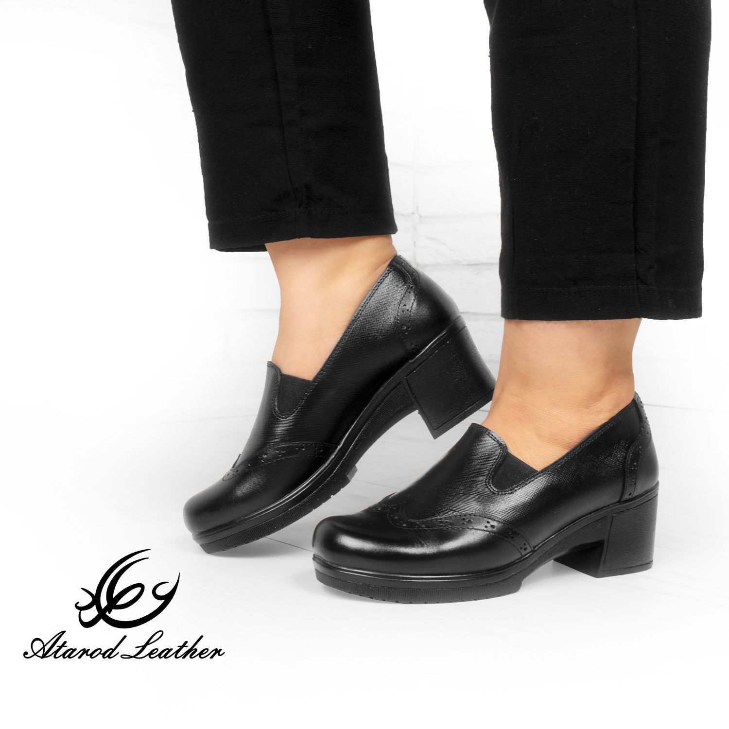 کفش زنانه چرم عطارد مدل طبی چرم طبیعی کد SH77 -  - 19