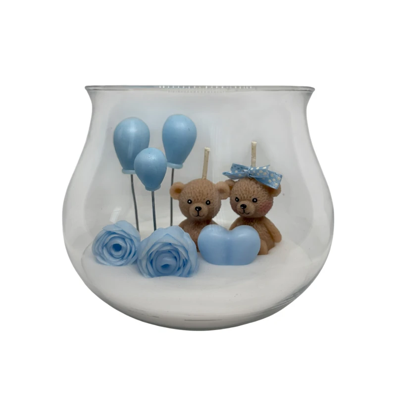 شمع لیوانی مدل فانتزی طرح Teddy 14