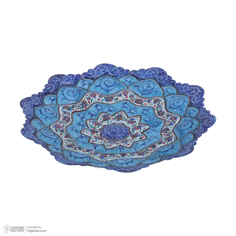 بشقاب مسی ميناکاری کد TM16116