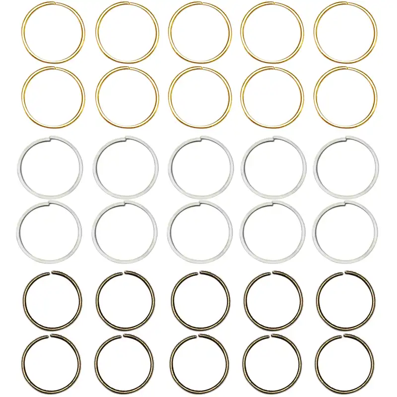 حلقه تزیینی مو زنانه مدل مولتی کالر مجموعه 30 عددی