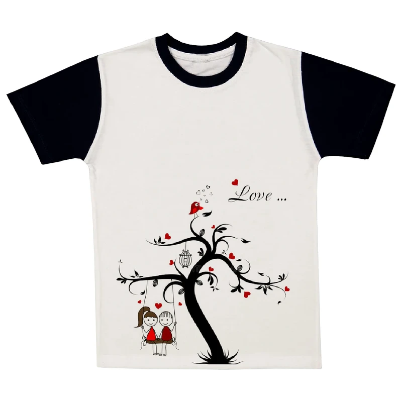 تی شرت آستین کوتاه دخترانه مدل عشق A20