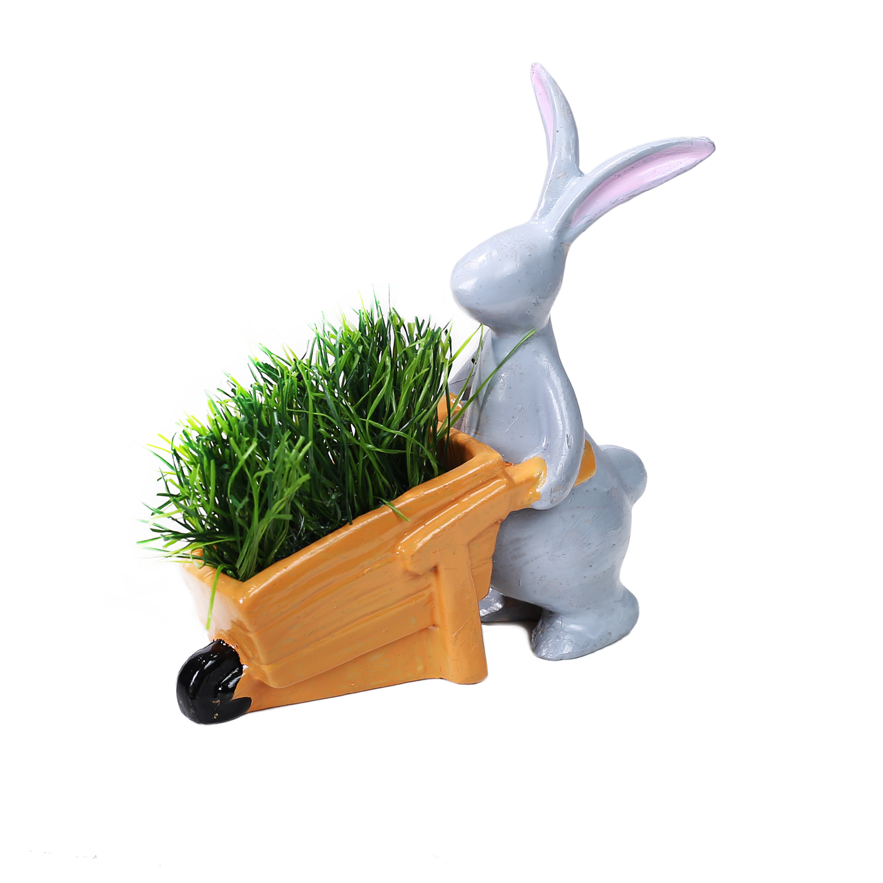 گلدان به همراه سبزه مصنوعی لیلپار طرح خرگوش مدل OMD-0066