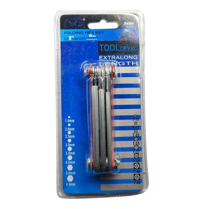 آچار آلن شش گوش ای آر جی کد DTN-8 مجموعه 8 عددی
