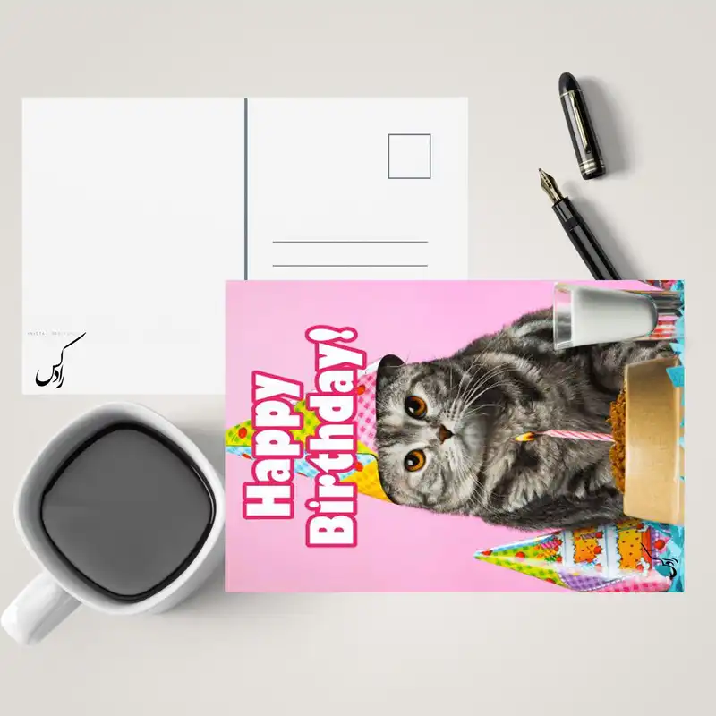 کارت پستال رادکس طرح HAPPY BIRTHDAY مدل NE55