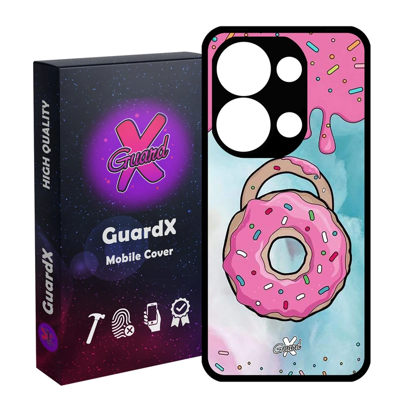 کاور گارد ایکس طرح Donut مدل Glass10069 مناسب برای گوشی موبایل شیائومی Redmi Note 13 Pro 4G / Poco M6 Pro 4G