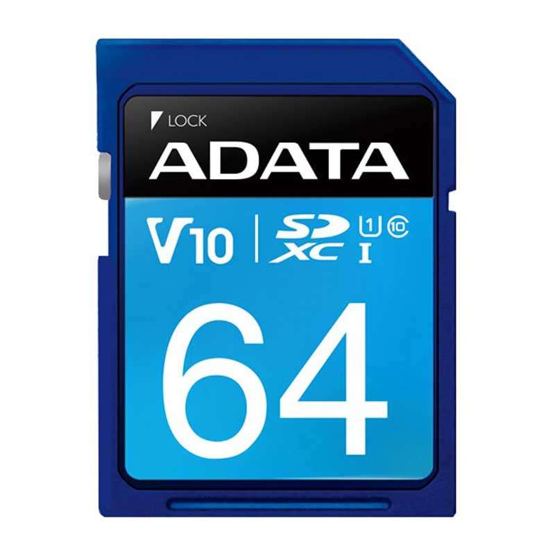کارت حافظه SDXC ای دیتا مدل Premier V10 کلاس 10 استاندارد UHS-I U1 سرعت 100MBps ظرفیت 64 گیگابایت کارت حافظه SDXC ای دیتا مدل Premier V10 کلاس 10 استاندارد UHS-I U1 سرعت 100MBps ظرفیت 64 گیگابایت