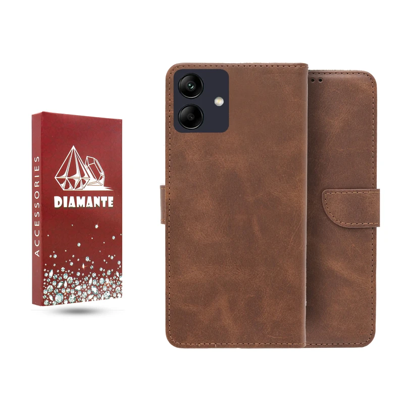 کیف کلاسوری دیامانته مدل چرم مناسب برای گوشی موبایل سامسونگ Galaxy A06 