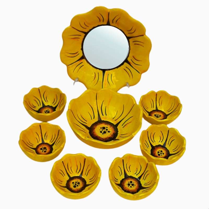 مجموعه ظروف هفت سین 8 پارچه طرح گل لاله