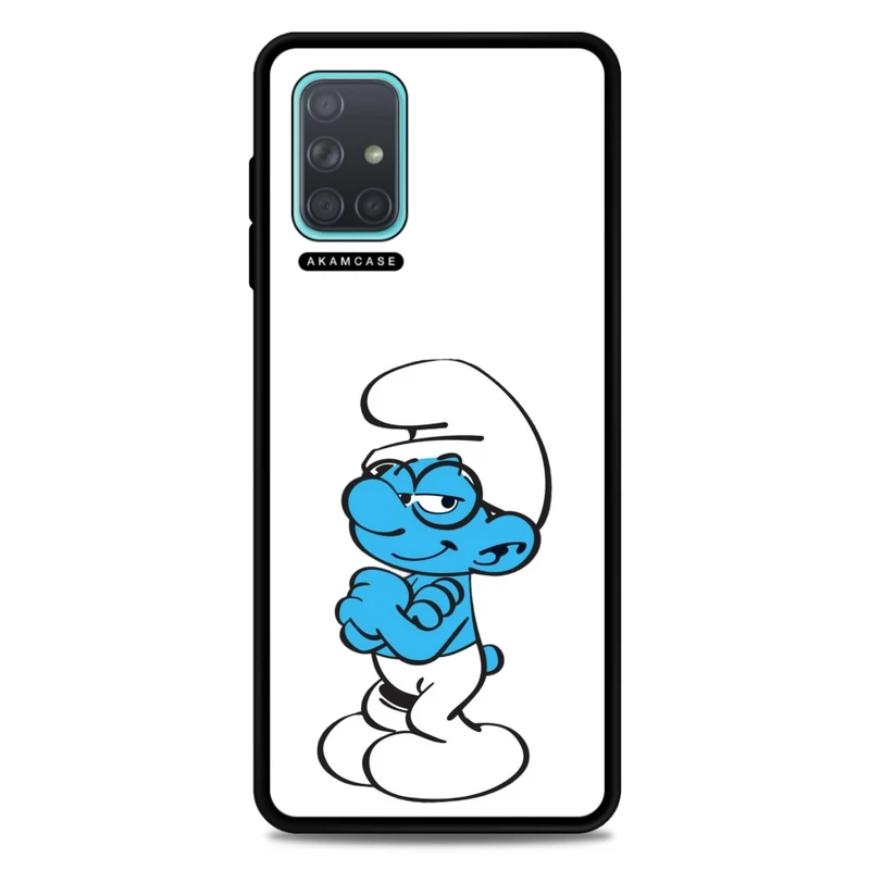 کاور آکام مدل AMC-WSGA71-SMURFS-26 مناسب برای گوشی موبایل سامسونگ Galaxy A71