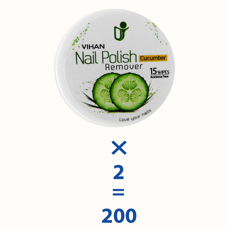 پد لاک پاک کن ویهان مدل Cucumber مجموعه 2 عددی