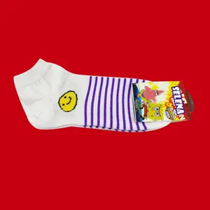 جوراب دخترانه طرح لبخند کد NG9684 