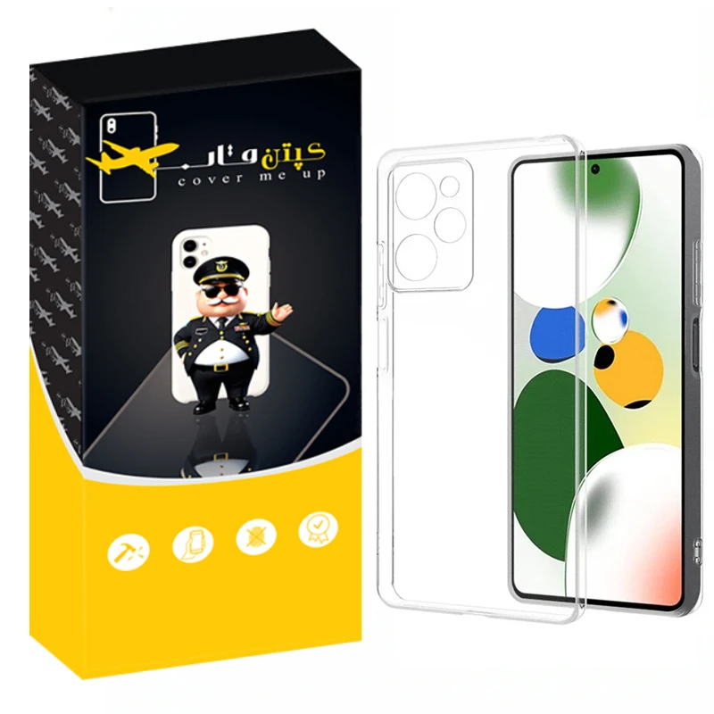 کاور کپتن قاب مدل Crystal مناسب برای گوشی موبایل شیائومی Poco X5 Pro