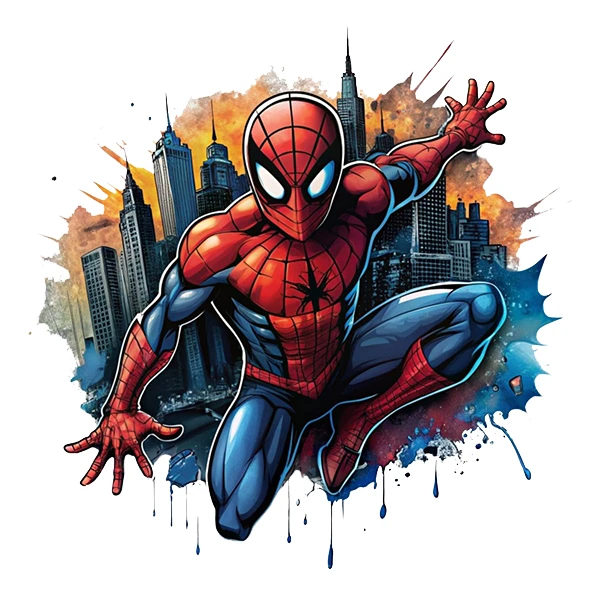 استیکر پارچه و لباس پاد آفرین طرح مرد عنکبوتی کد 3801