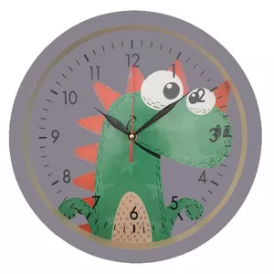 ساعت دیواری کودک مدل دایناسور کد 402065