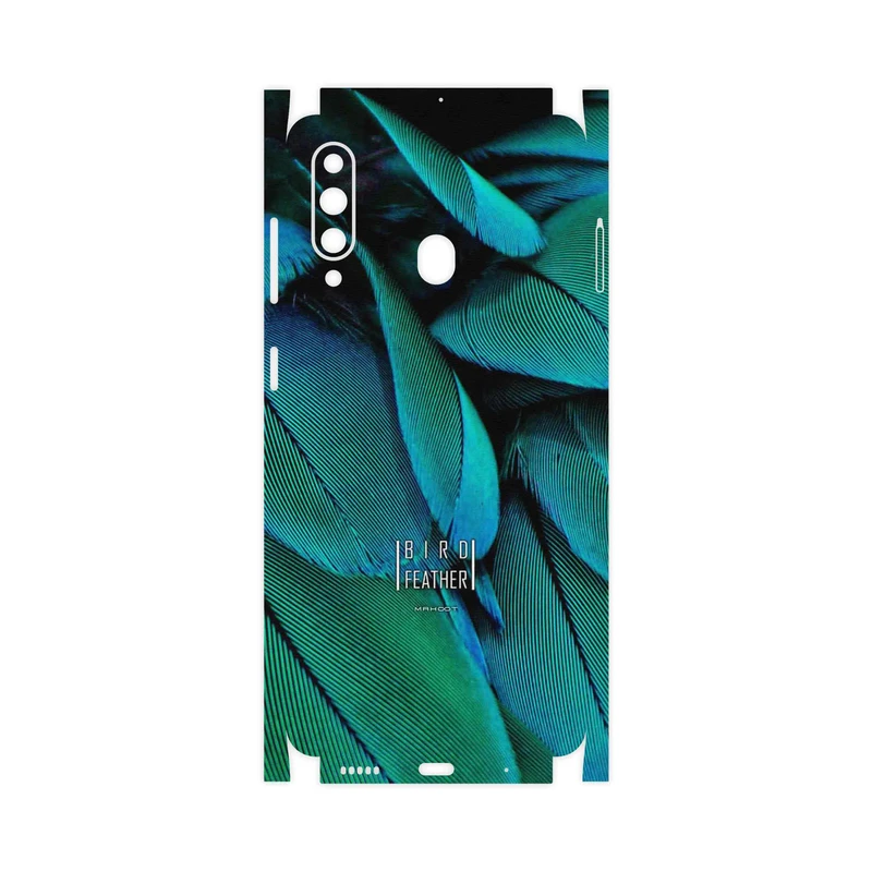 برچسب پوششی ماهوت مدل Green Feather-FullSkin مناسب برای گوشی موبایل سامسونگ Galaxy A60