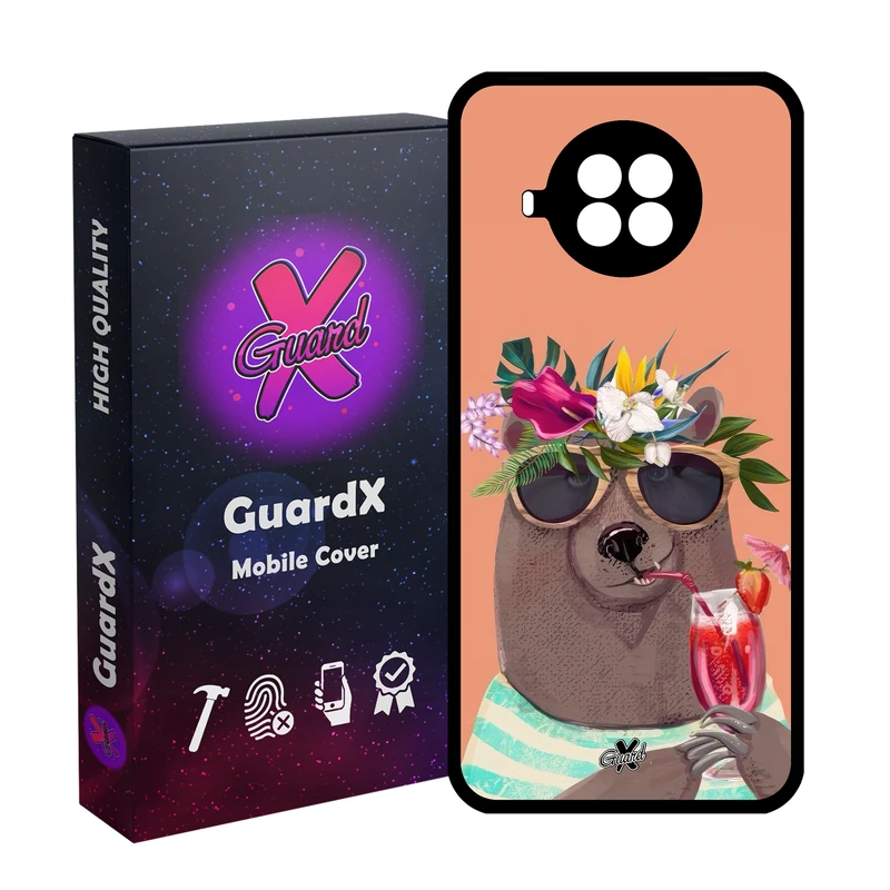 کاور گارد ایکس طرح خرس مدل Glass10645 مناسب برای گوشی موبایل شیائومی  MI 10T Lite/Redmi Note 9 Pro 5G/10I 5G