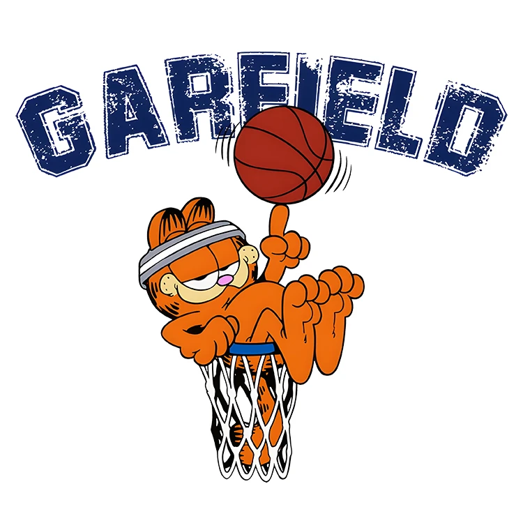 استیکر پارچه و لباس پاد آفرین مدل بسکتبال طرح گارفیلد کد S3450