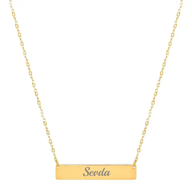 گردنبند طلا 18 عیار زنانه لیردا مدل اسم سودا