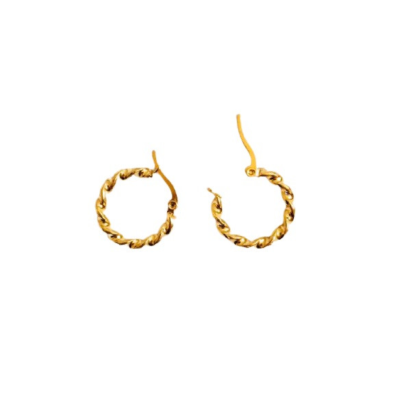 گوشواره زنانه مدل حلقه ای تابدار 166